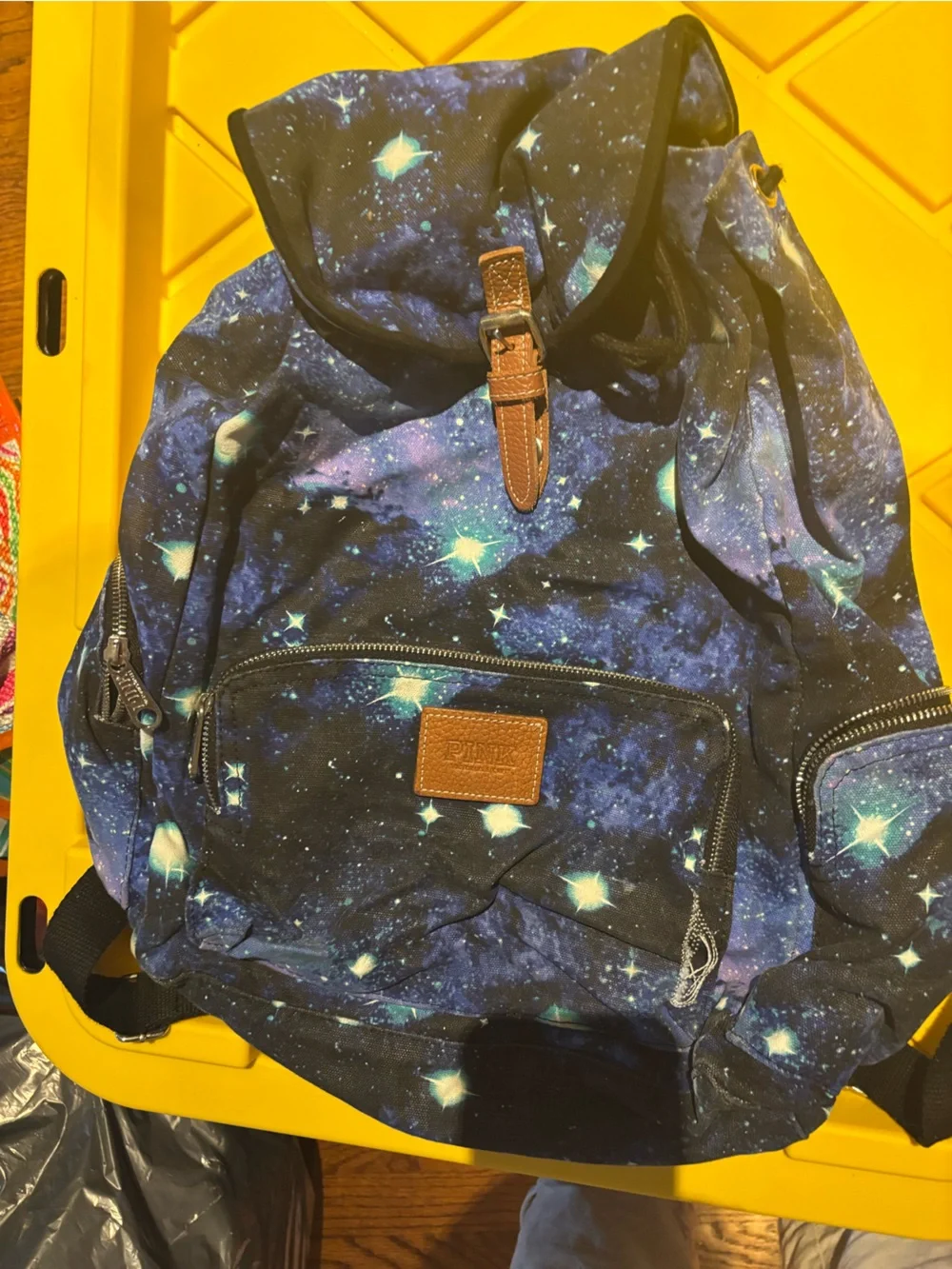 Pink victoria secret Blue Galaxy Print Men's Backpack - Casual Everyday Bag